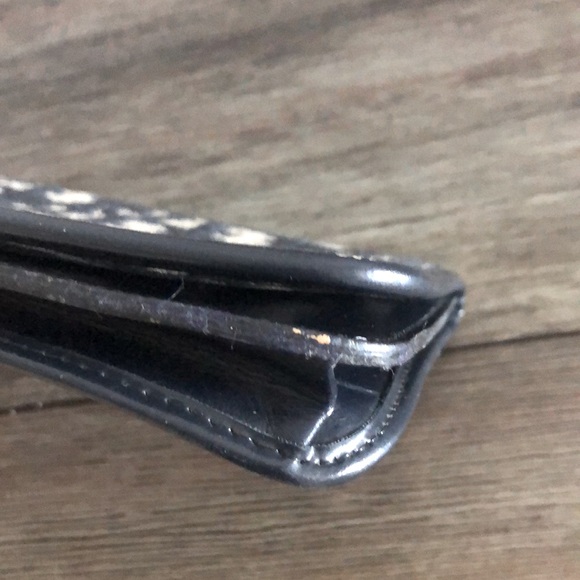 [Dior] Rare Authentic Trotter Long Canvas w/ Leather Navy Blue Signature Wallet - Picture 12 of 16